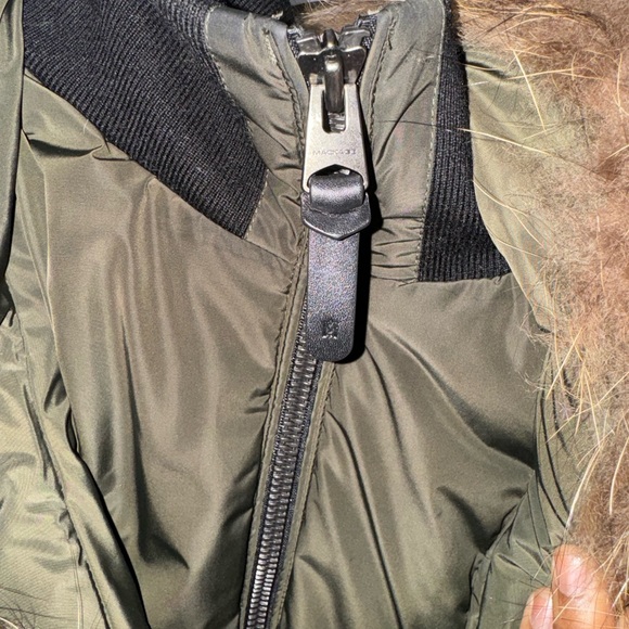 Mackage Adali Down Coat with Natural Fur (Olive Green) - Picture 3 of 7